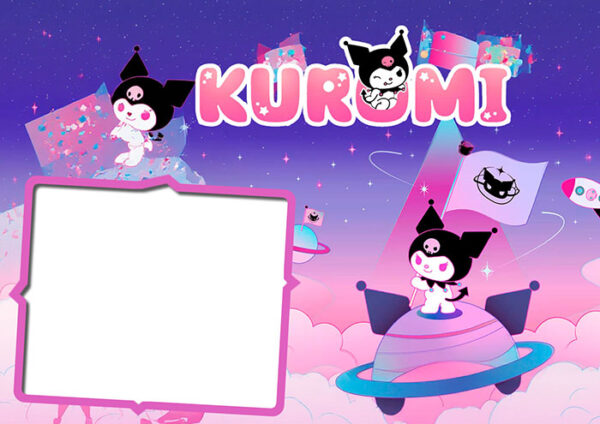 Moldura Kuromi para Montagem de Foto