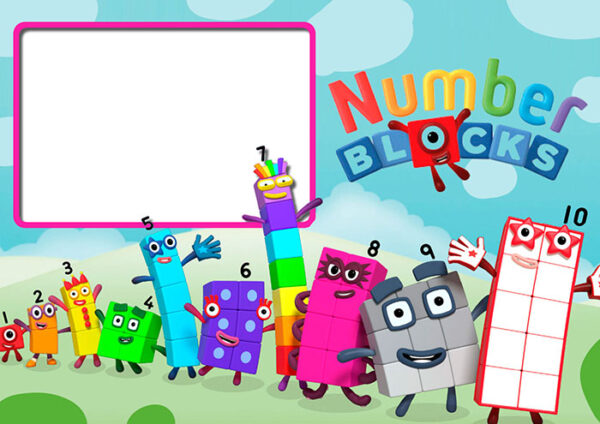 Moldura Numberblocks para Montagem de Foto
