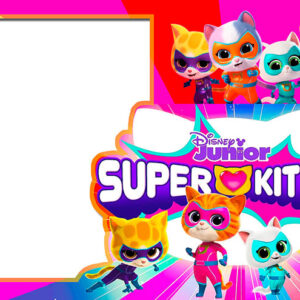 Moldura Super Kitties para Montagem de Foto