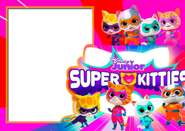 Moldura Super Kitties para Montagem de Foto