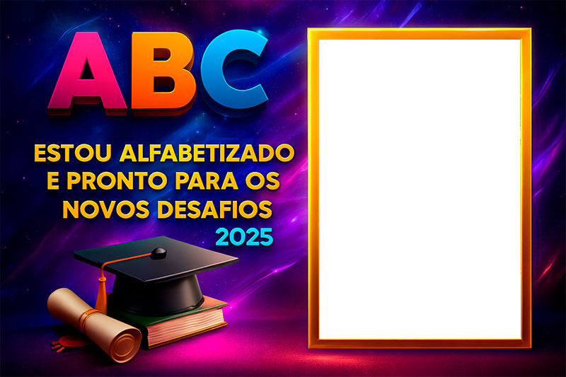 Moldura 2025 para Alunos ABC para Montagem de Foto