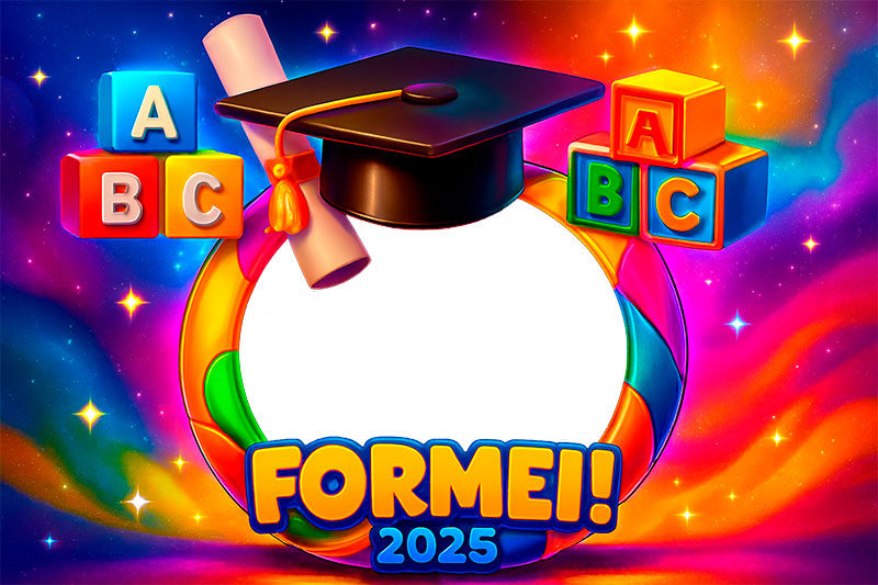 Moldura ABC Formei 2025 para Escola Infantil para Montagem
