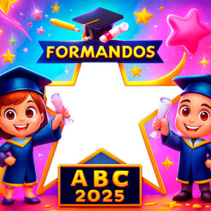 Moldura Formandos 2025 ABC Estrela para Montagem de Foto