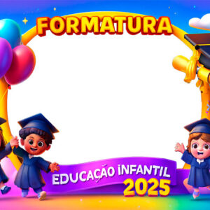 Moldura Formatura 2025 Mundo Encantado para Montagem de Foto