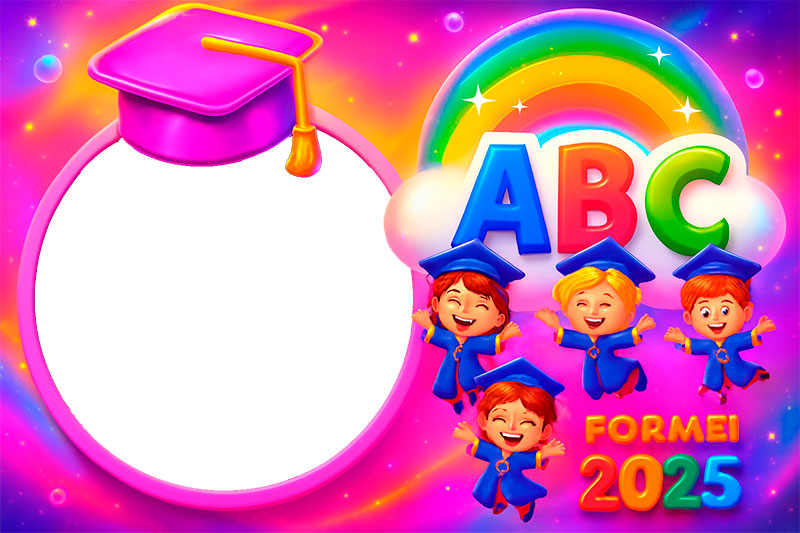 Moldura Formatura 2025 para Educação Infantil para Montagem