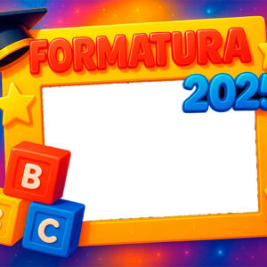 Moldura Formatura ABC 2025 Educação para Montagem de Foto