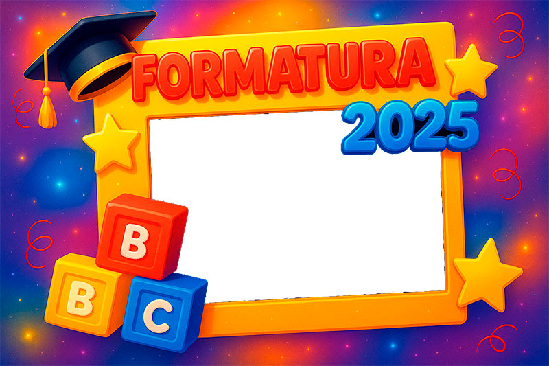 Moldura Formatura ABC 2025 Educação para Montagem de Foto
