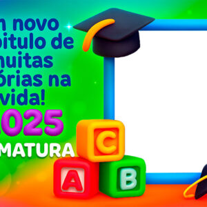 Moldura Formatura ABC 2025 Mensagem de Motivação para Montagem