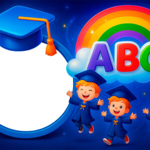 Moldura Formatura ABC 2025 para Meninos para Montagem