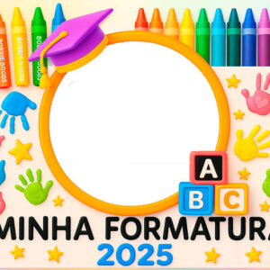 Moldura Formatura ABC Giz de Cera para Montagem Foto