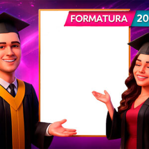 Moldura Formatura Ensino Médio 2025 para Montagem de Foto