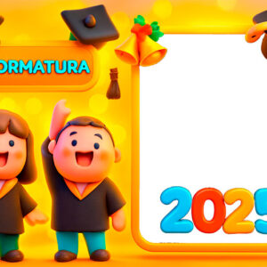 Moldura Formatura Infantil 2025 para Foto para Montagem