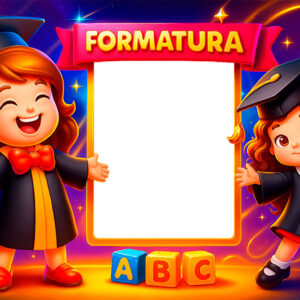Moldura Formatura Professora e Aluna para Montagem de Foto