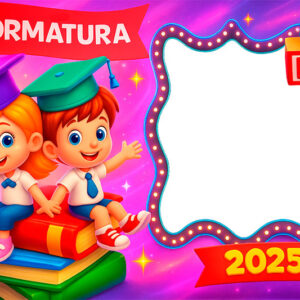 Moldura Formatura de Crianças 2025 para Montagem de Foto