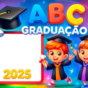 Moldura Graduação Infantil ABC para Montagem de Foto