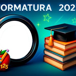 Moldura de Foto Formatura 2025 Jovens e Adultos para Montagem