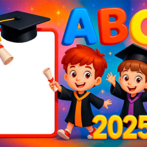 Moldura para Escola Infantil Formatura ABC para Montagem